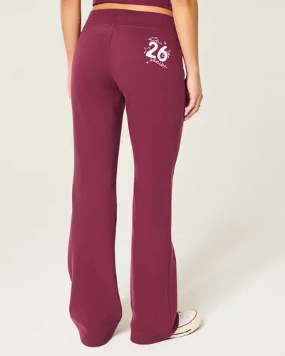 Hollister Senior '26 Graphic Bootcut Sweatpants In Purple