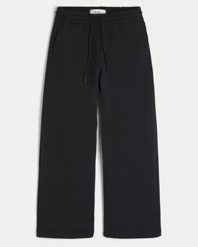 Hollister Baggy Bootcut Sweatpants In Black