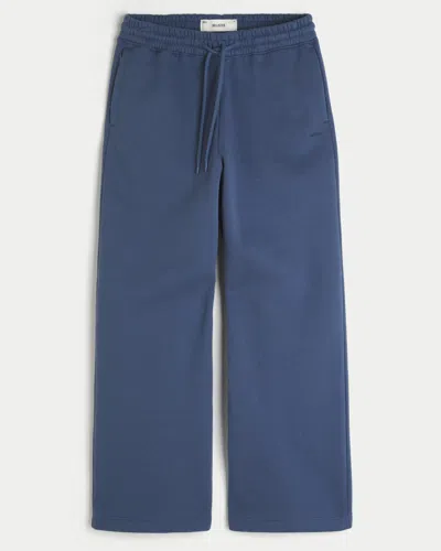 Hollister Baggy Bootcut Sweatpants In Blue