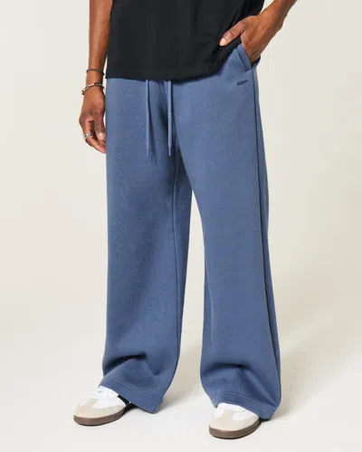Hollister Baggy Bootcut Sweatpants In Blue