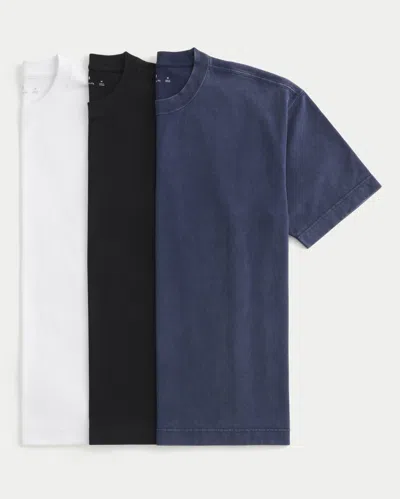 Hollister Boxy Heavyweight Crew T-shirt 3-pack In Multi