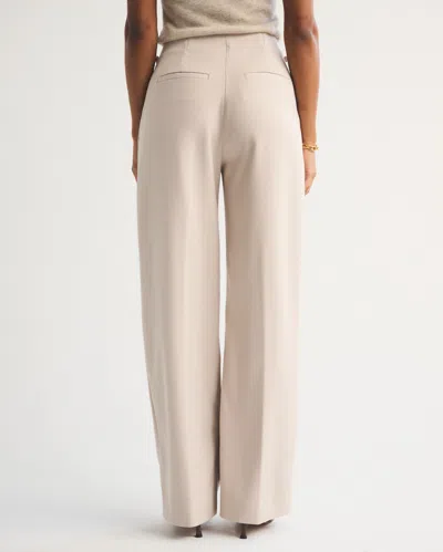 Abercrombie & Fitch Curve Love A&f Sloane Tailored Hardware Wide Leg Pant In Gray