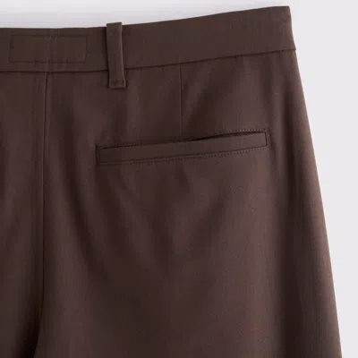 Abercrombie & Fitch Pleated Baggy Trouser In Brown
