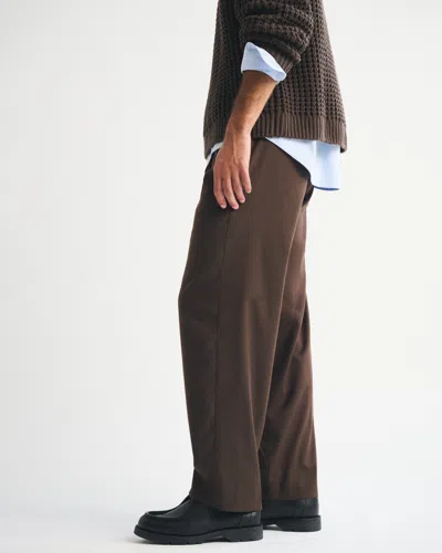 Abercrombie & Fitch Pleated Baggy Trouser In Brown