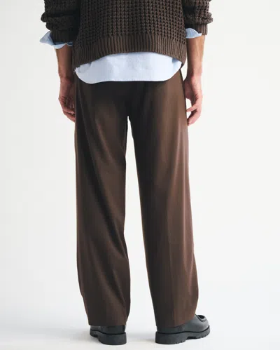 Abercrombie & Fitch Pleated Baggy Trouser In Brown