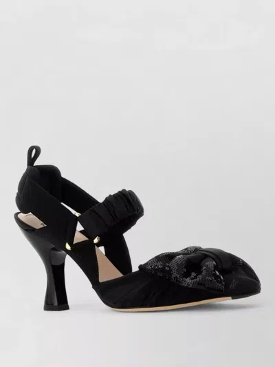 Fendi Colibri Bow Slingback Pump In Black