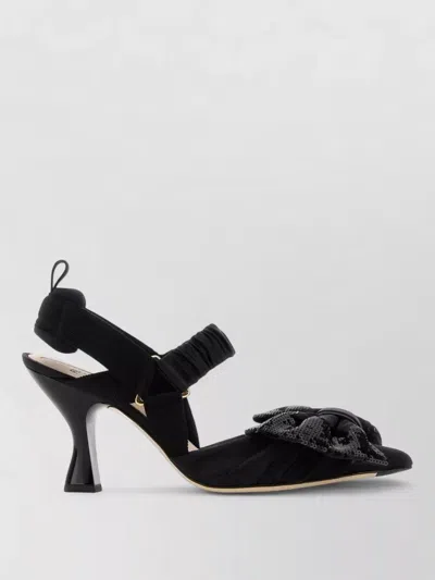 Fendi Colibri Bow Slingback Pump In Black