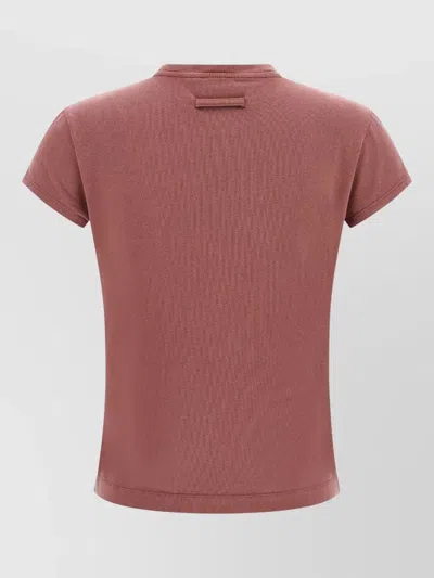 Jean Paul Gaultier Needles Signature Embroidered Graphic Crew T Shirt In Pink