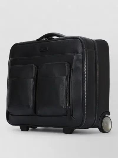 Piquadro Leather Pilot Cabin Trolley Top Handle