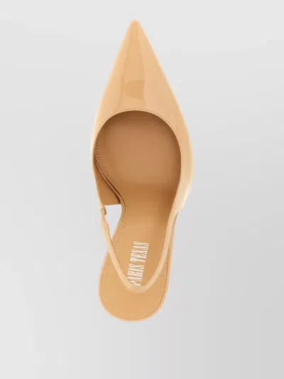Paris Texas Lidia Slingback Pumps Pointed Toe Stiletto In Brown