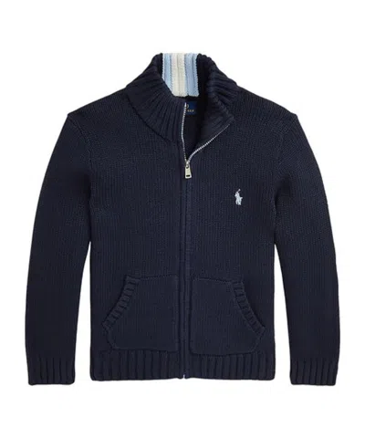 Polo Ralph Lauren Zipper Cardigan In Blue
