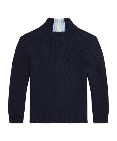 Polo Ralph Lauren Zipper Cardigan In Blue
