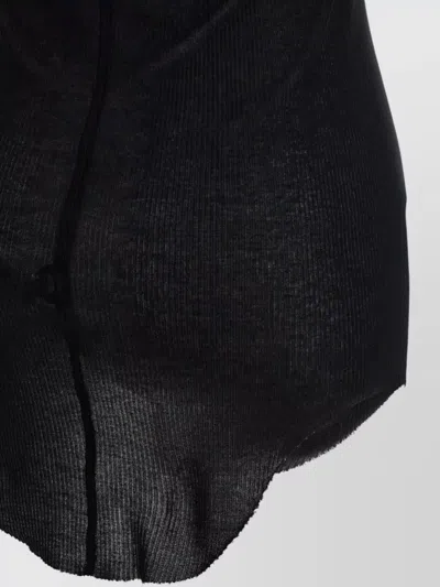 Rick Owens Rib Tank Sleeveless Racerback Curved Hem In Blue