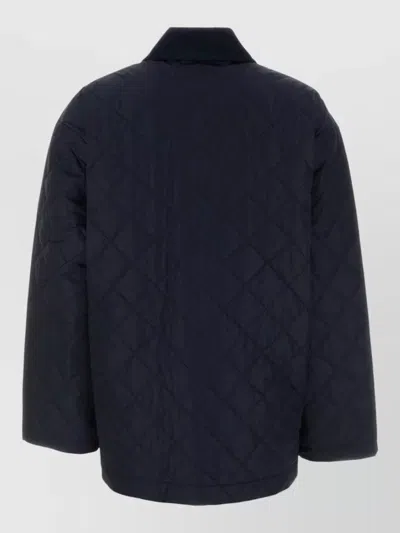 Prada Renylon Jacket Long Sleeves Front Pockets In Blue