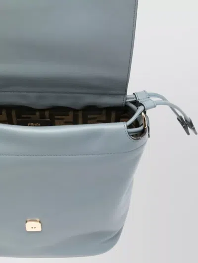 Fendi Leather Backpack Adjustable Straps Drawstring Top Handle