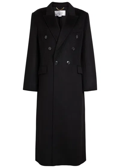 Victoria Beckham Double-breasted Wool And Cashmere-blend Coat In Black