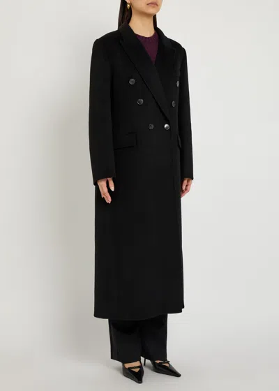 Victoria Beckham Double-breasted Wool And Cashmere-blend Coat In Black
