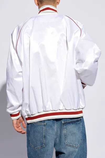 Givenchy Mixed Material Bomber In White