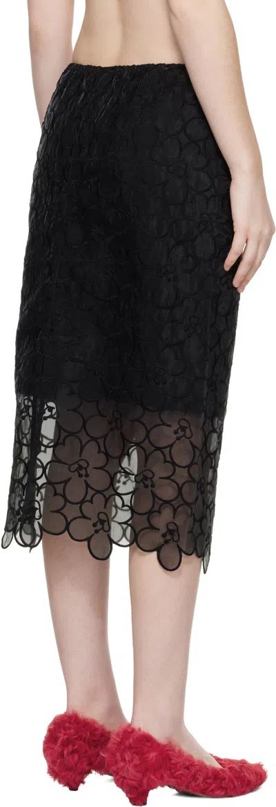 Cecilie Bahnsen Black Cbbria Midi Skirt In Black