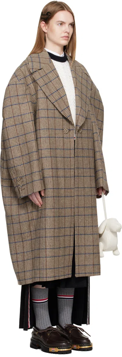 Thom Browne Brown Hunting Tweed Cocoon Coat