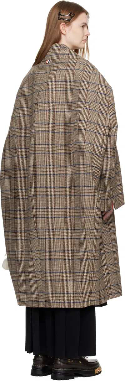 Thom Browne Brown Hunting Tweed Cocoon Coat
