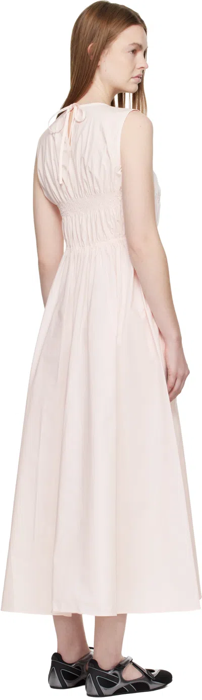 Cecilie Bahnsen Pink Cbchristy Midi Dress In White