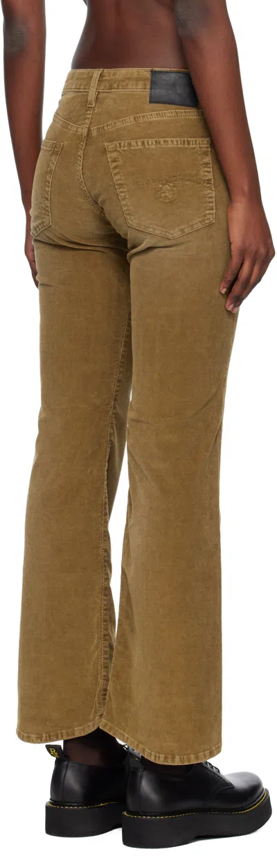 R13 Khaki Joan Kick Flare Jeans In Brown