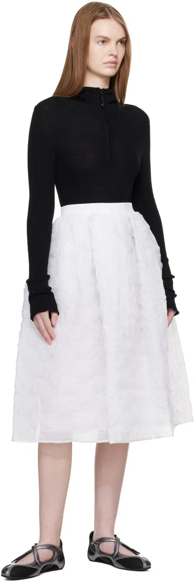 Cecilie Bahnsen White Cbmala Midi Skirt In White