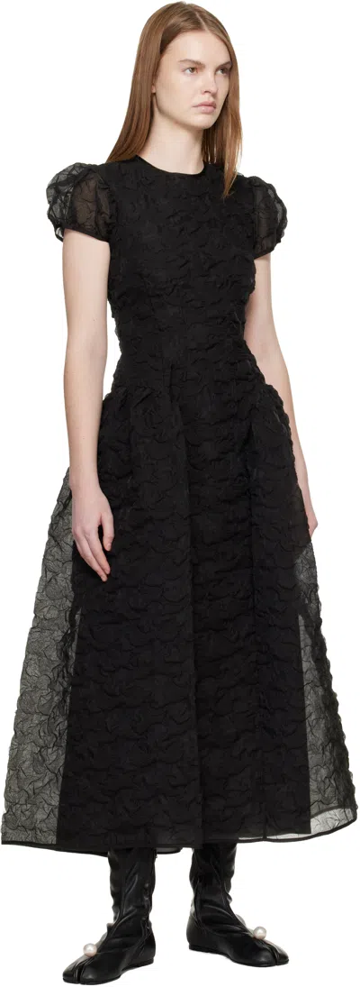 Cecilie Bahnsen Black Cbcleopatra Midi Dress In Black