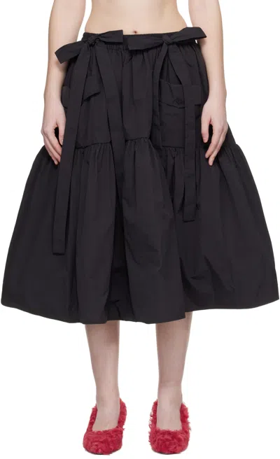 Cecilie Bahnsen Black Cbcai Midi Skirt In Black