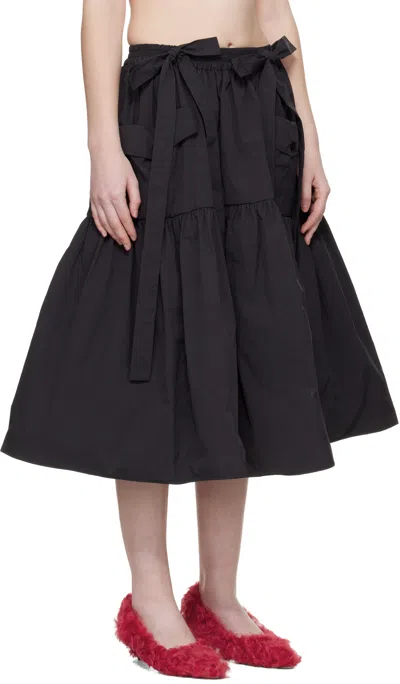 Cecilie Bahnsen Black Cbcai Midi Skirt In Black