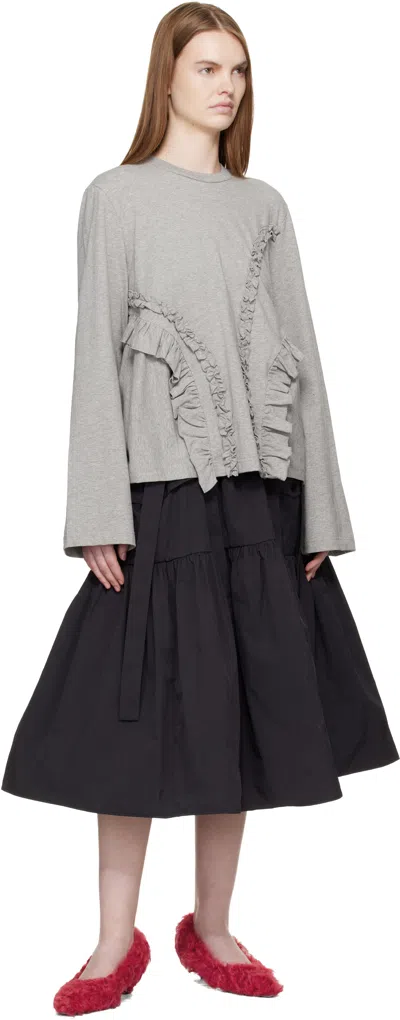 Cecilie Bahnsen Black Cbcai Midi Skirt In Black