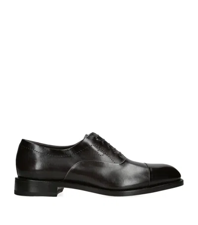 Ferragamo Tramezza Oxford With Toe Cap In Black