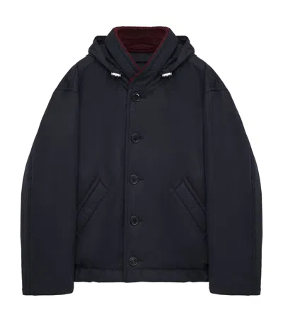 Loewe Padded Jacket In Technical Cotton In Blue