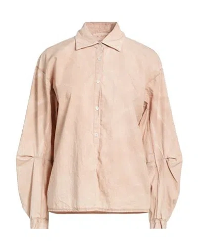 Kaos Jeans Woman Shirt Beige Size 8 Cotton In Multi