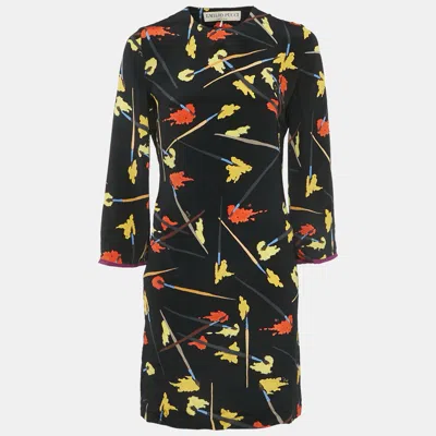 Pre-owned Pucci Multicolour Brush Print Silk Mini Dress S