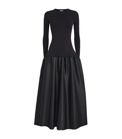 Fforme Dropped-waist Catrin Maxi Dress In Black