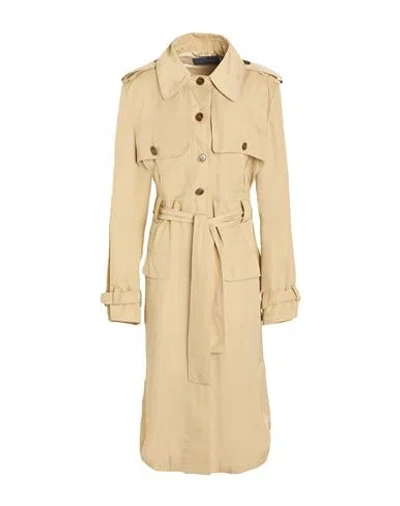 Alberta Ferretti Woman Overcoat & Trench Coat Beige Size 12 Polyester In Yellow