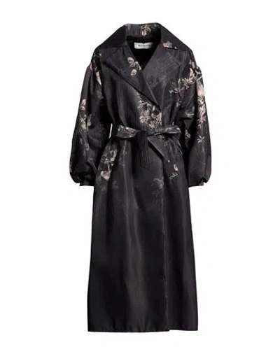 Shirtaporter Woman Overcoat & Trench Coat Black Size 10 Polyester In Black