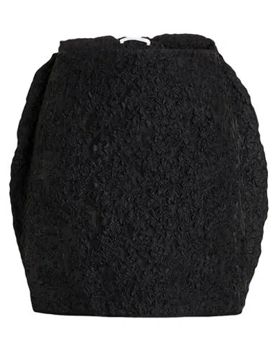 Cecilie Bahnsen Woman Mini Skirt Black Size 8 Polyester, Polyamide In Black