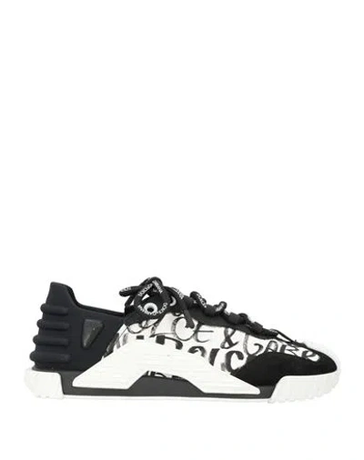 Dolce & Gabbana Woman Sneakers Black Size 8.5 Cotton, Polyamide, Elastane, Calfskin, Pvc - Polyvinyl In Black