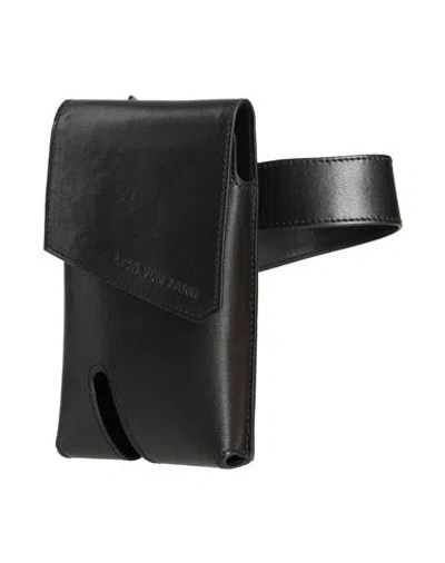 Lisa Von Tang Woman Belt Bag Black Size S/m Leather In Black