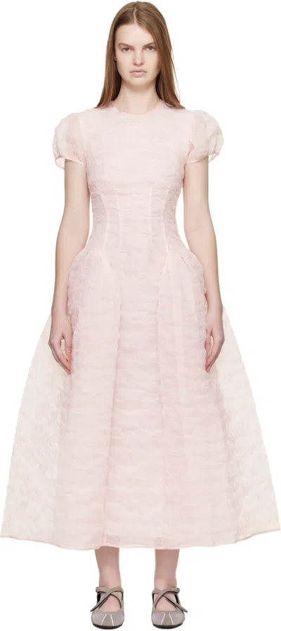 Cecilie Bahnsen Pink Cbcleopatra Midi Dress In Pink