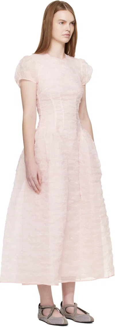 Cecilie Bahnsen Pink Cbcleopatra Midi Dress In Pink