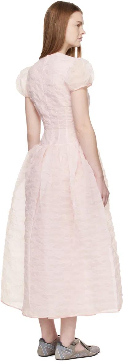 Cecilie Bahnsen Pink Cbcleopatra Midi Dress In Pink