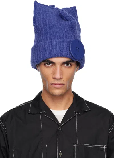 Charles Jeffrey Loverboy Blue Box Beanie In Blue