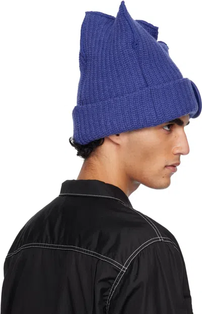 Charles Jeffrey Loverboy Blue Box Beanie In Blue
