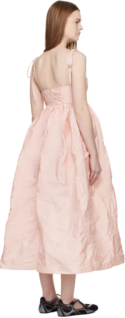 Cecilie Bahnsen Alena Jacquard Midi Dress In Pink