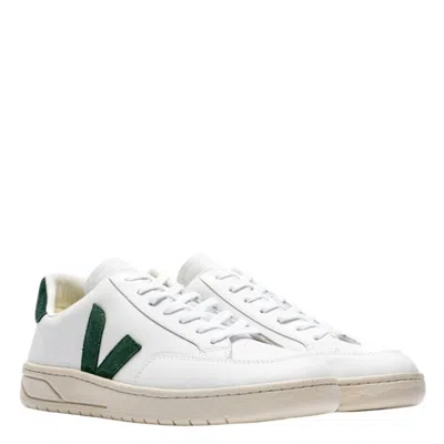 Veja V-12 Leather Low-top Sneakers In White