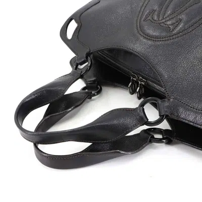 Pre-owned Cartier Black Leather Handbag Shoulder Bag ()